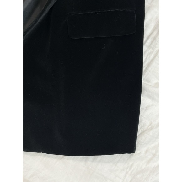 Vtg Orvis Black Velvet Blazer Womens 16 Dark Academia Tailored Jacket - Picture 12 of 12